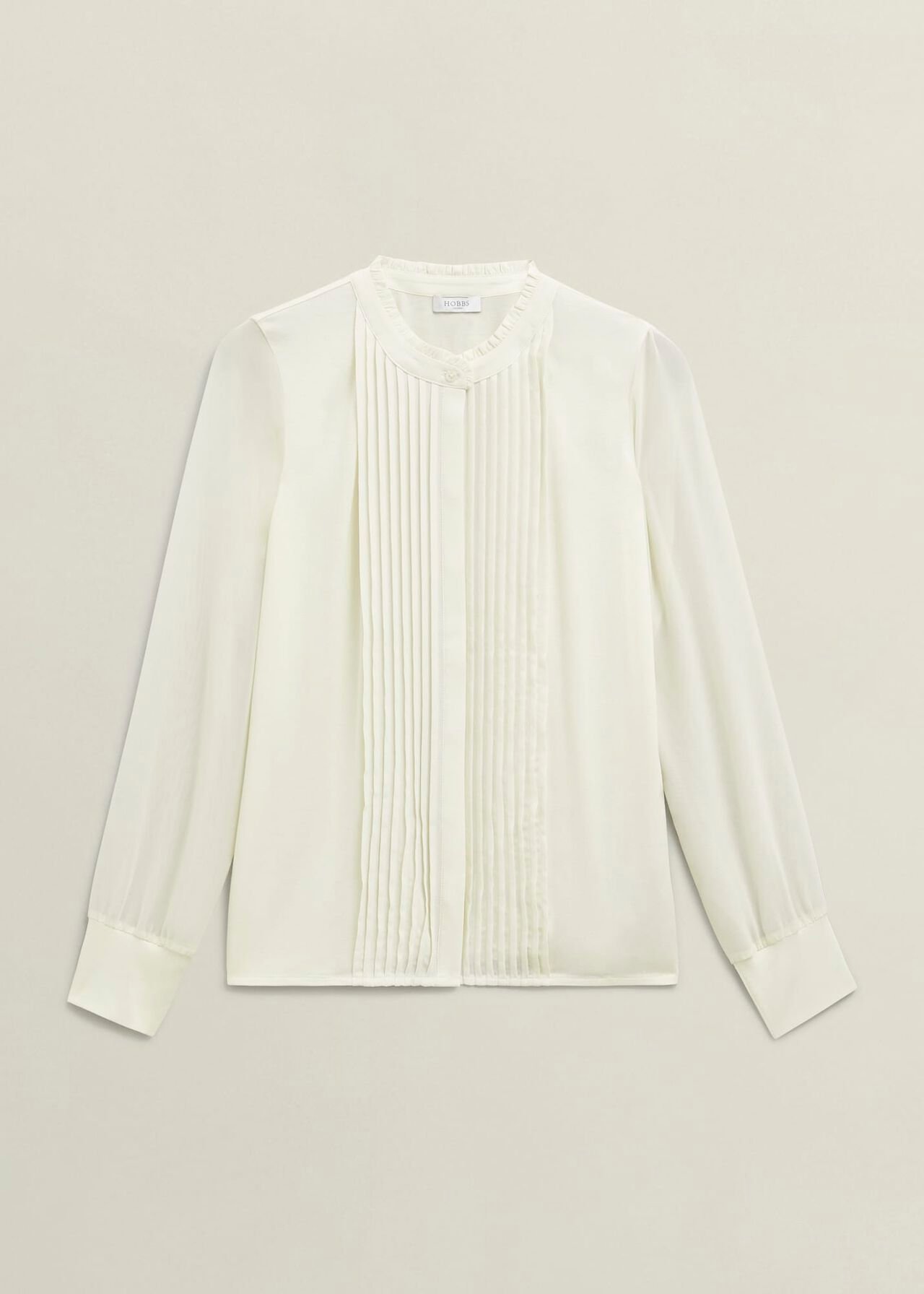 Carina Pleated Top, Ivory, hi-res