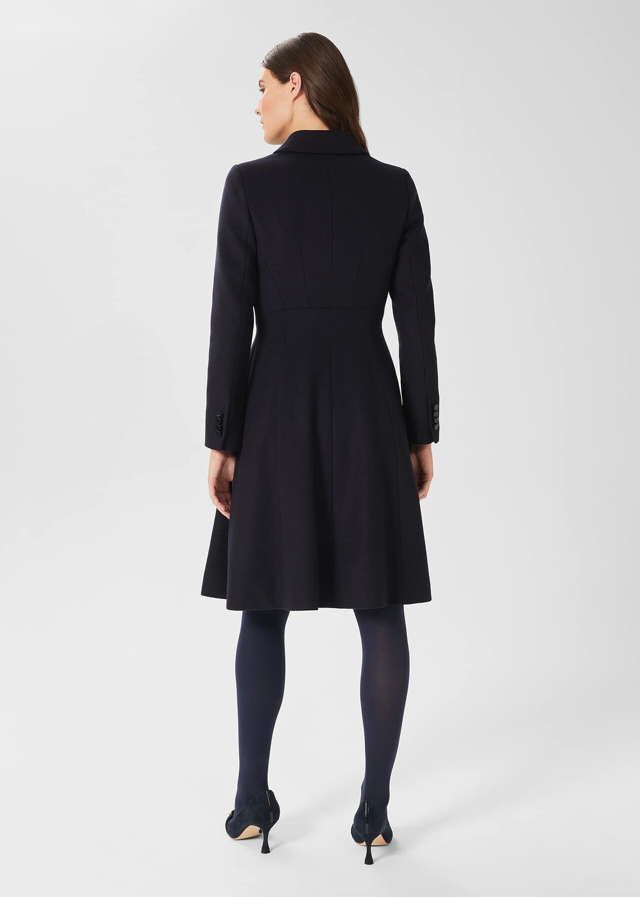 Milly Wool Blend Coat, Navy, hi-res