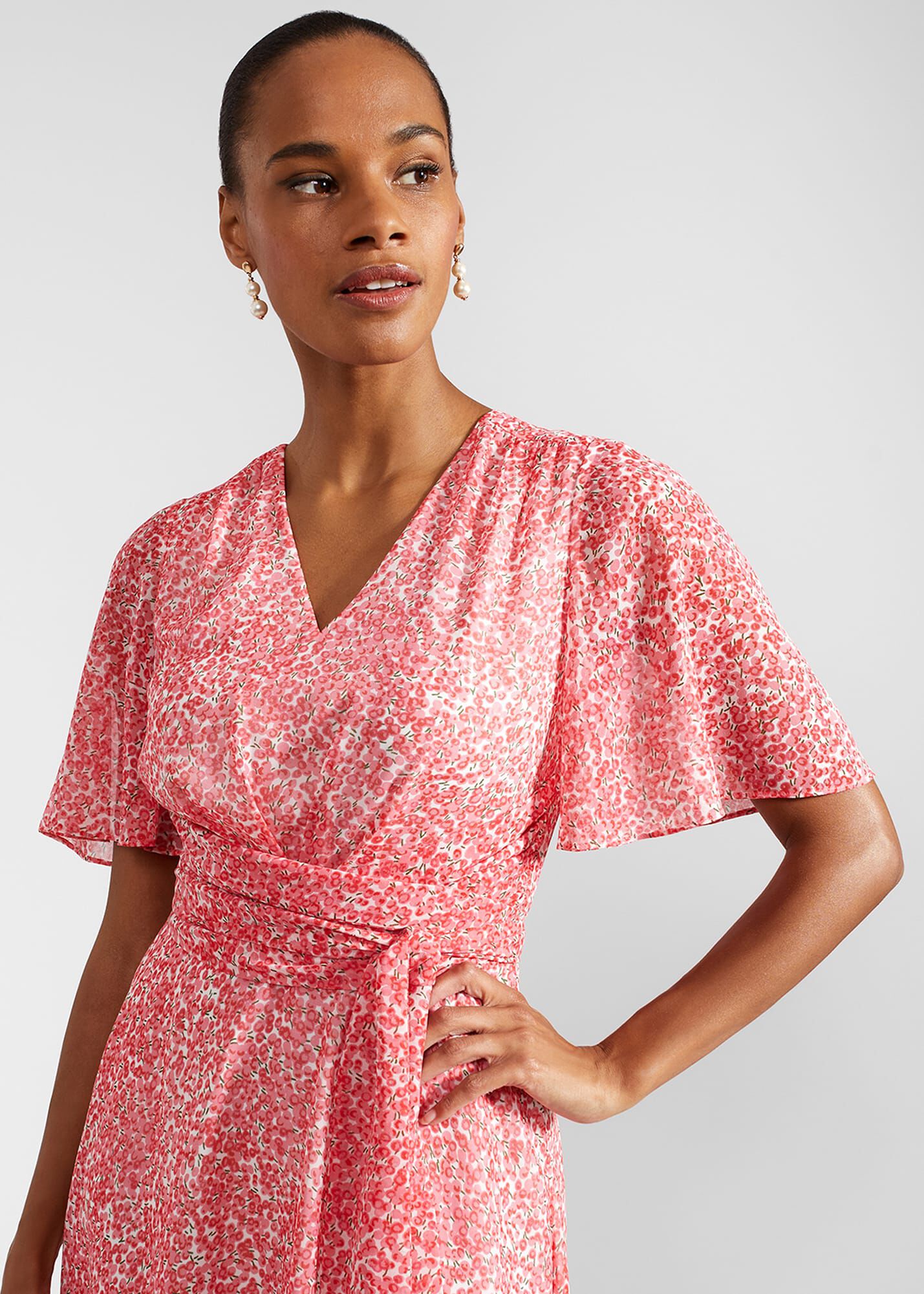 Petite mini wrap dress outlet