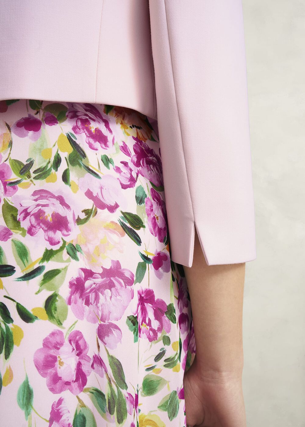 Elize Crepe Jacket, Pale Pink, hi-res