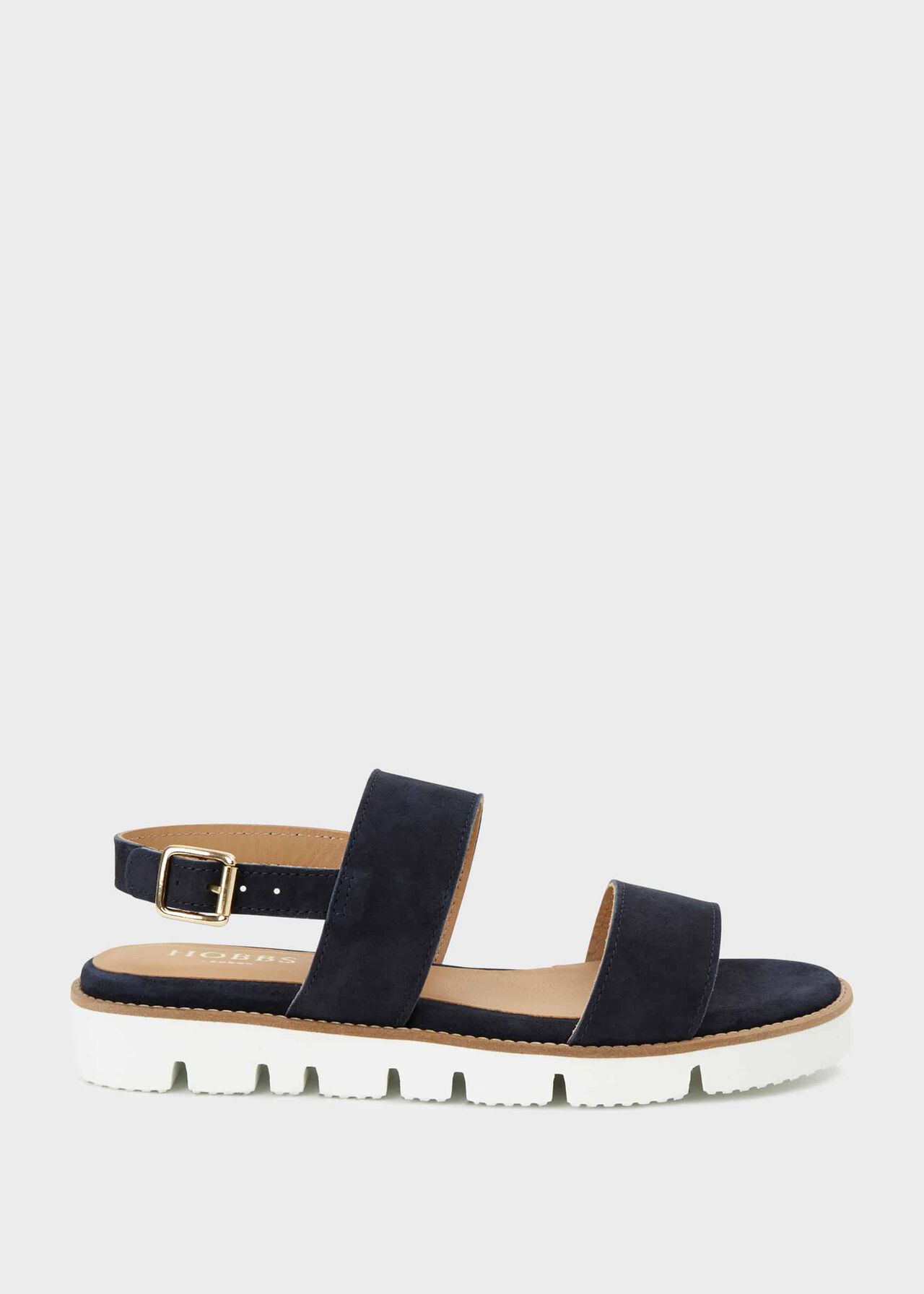 Katie Suede Sandals , Navy, hi-res