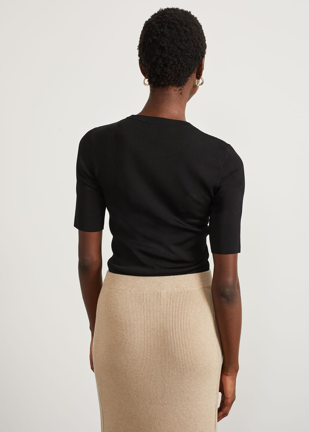 Harmon Knitted Top, Hobbs Black, hi-res