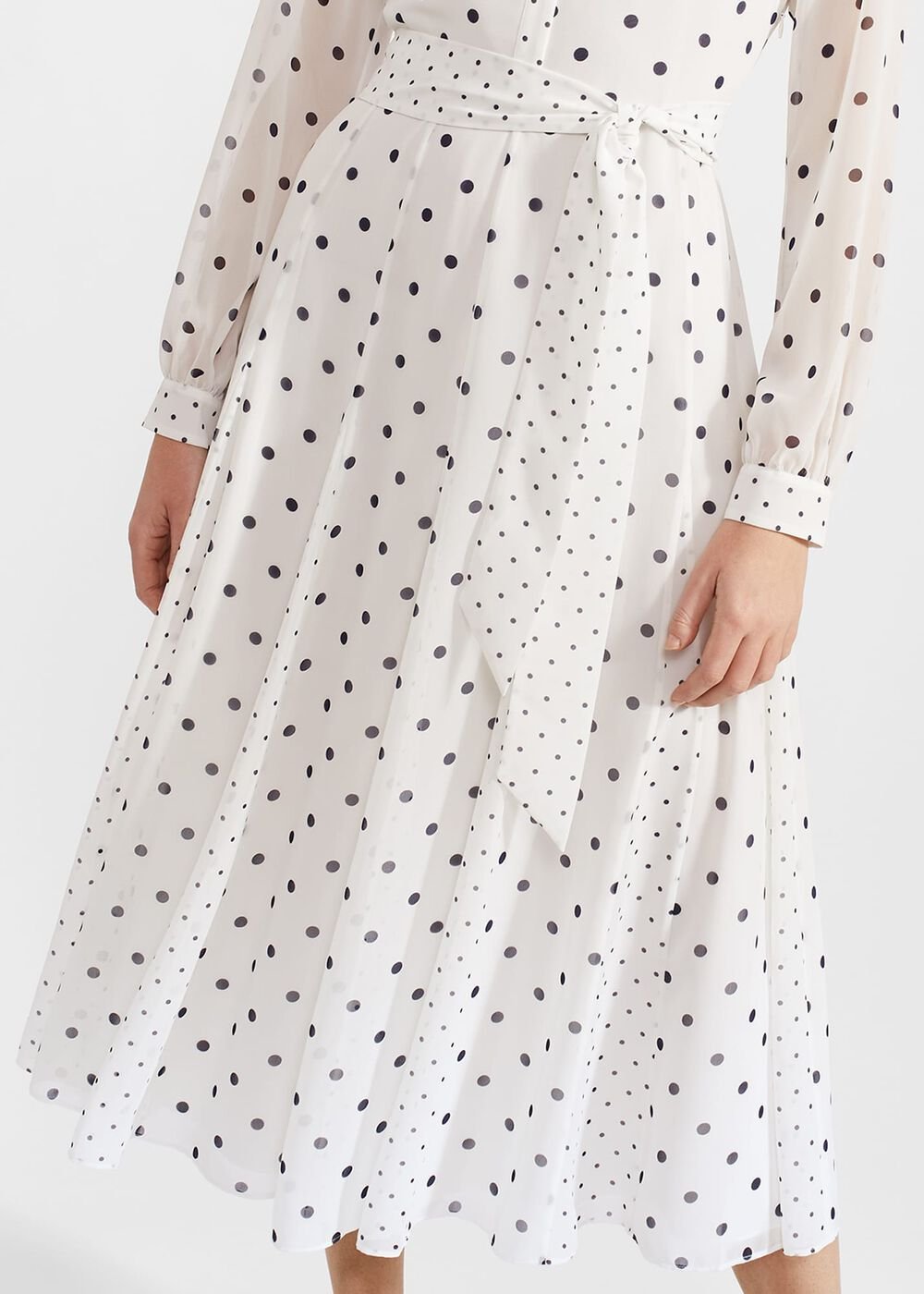 Petite Lucilla Dress, Ivory Navy, hi-res