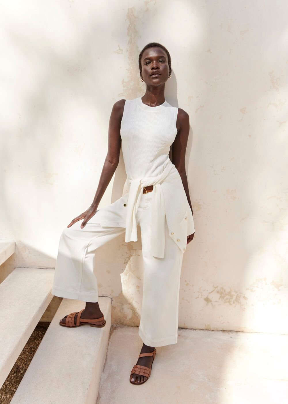 Aubrey Knitted Top, Hobbs Ivory, hi-res