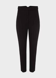 Petite Ophelia Slim Trousers With Stretch, Black, hi-res