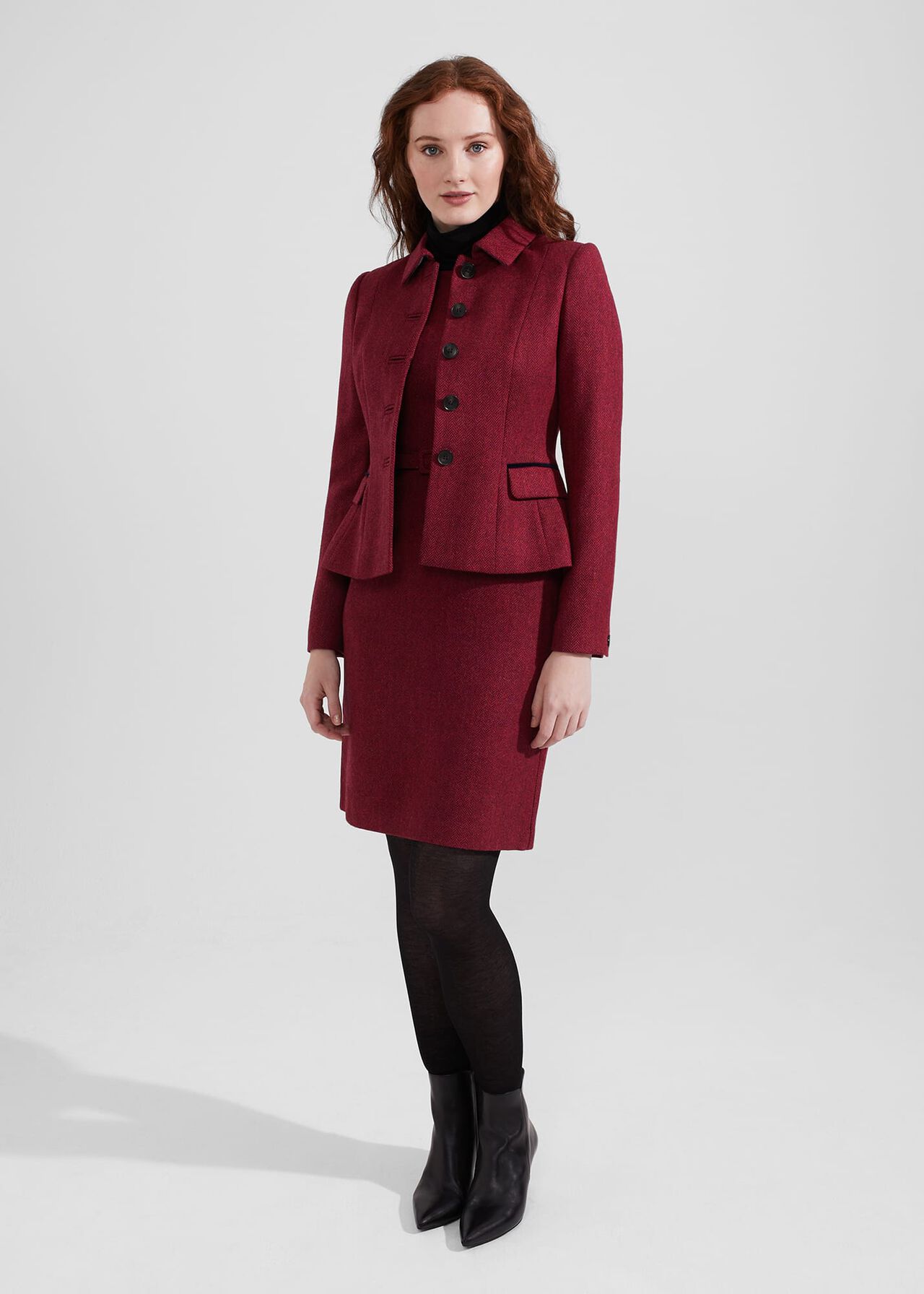 Diane Wool Dress, Pink Multi, hi-res