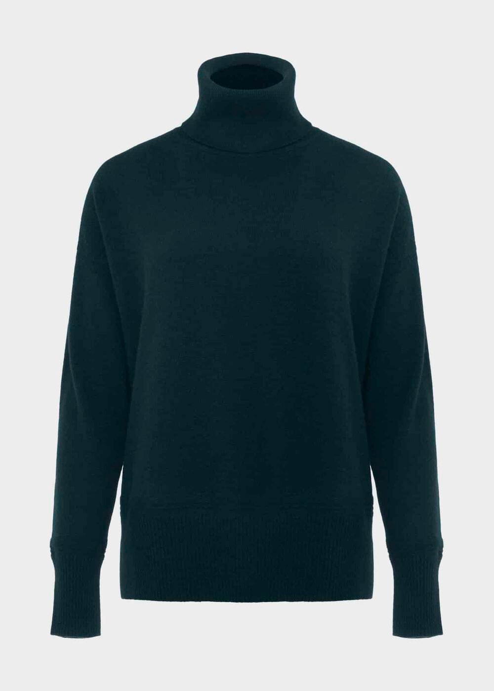 Delora Cashmere Roll Neck Sweater, Hawthorn Green, hi-res