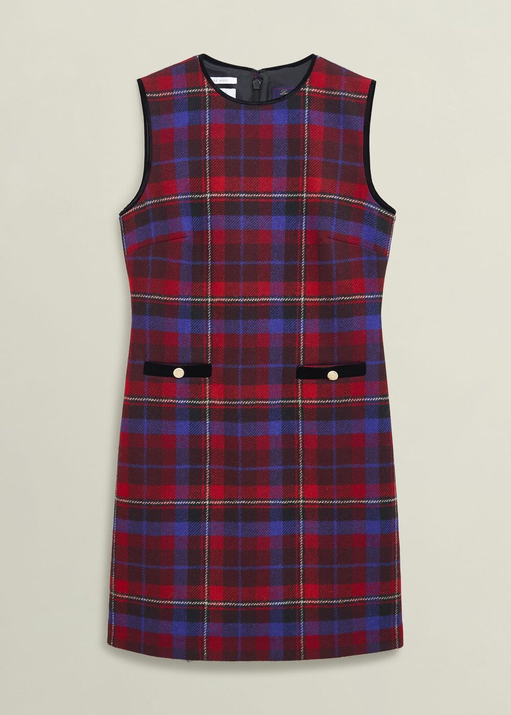 Ingrid Wool Dress, Red Multi, hi-res