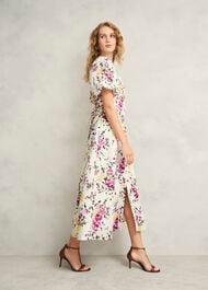 Taylor Linen Dress, Ivory Multi, hi-res