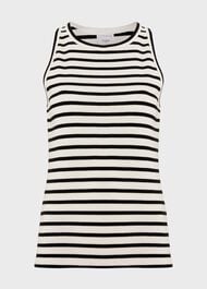 Cecil Striped Tank Top, Ivory Black, hi-res