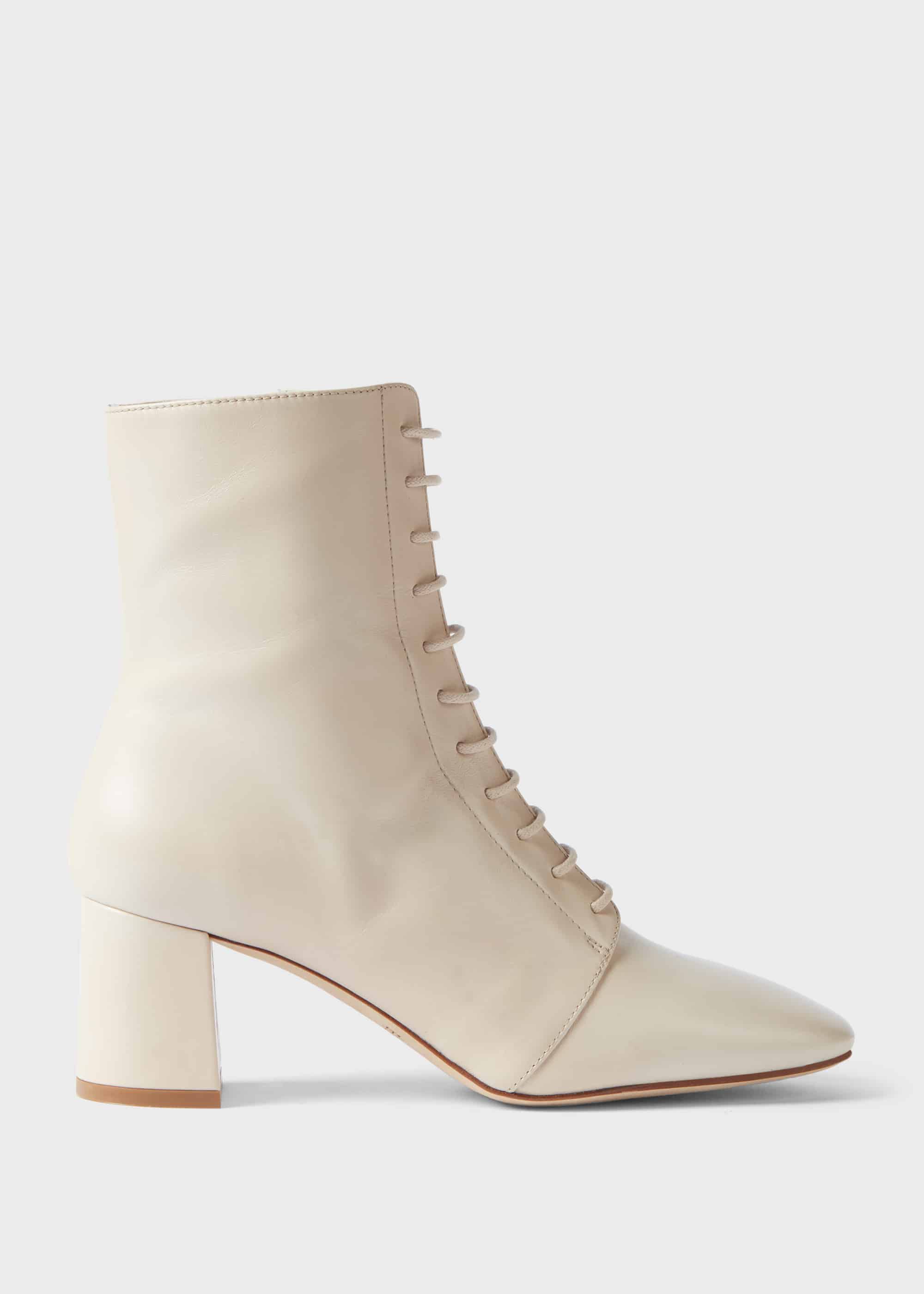 block heel ankle boots lace up