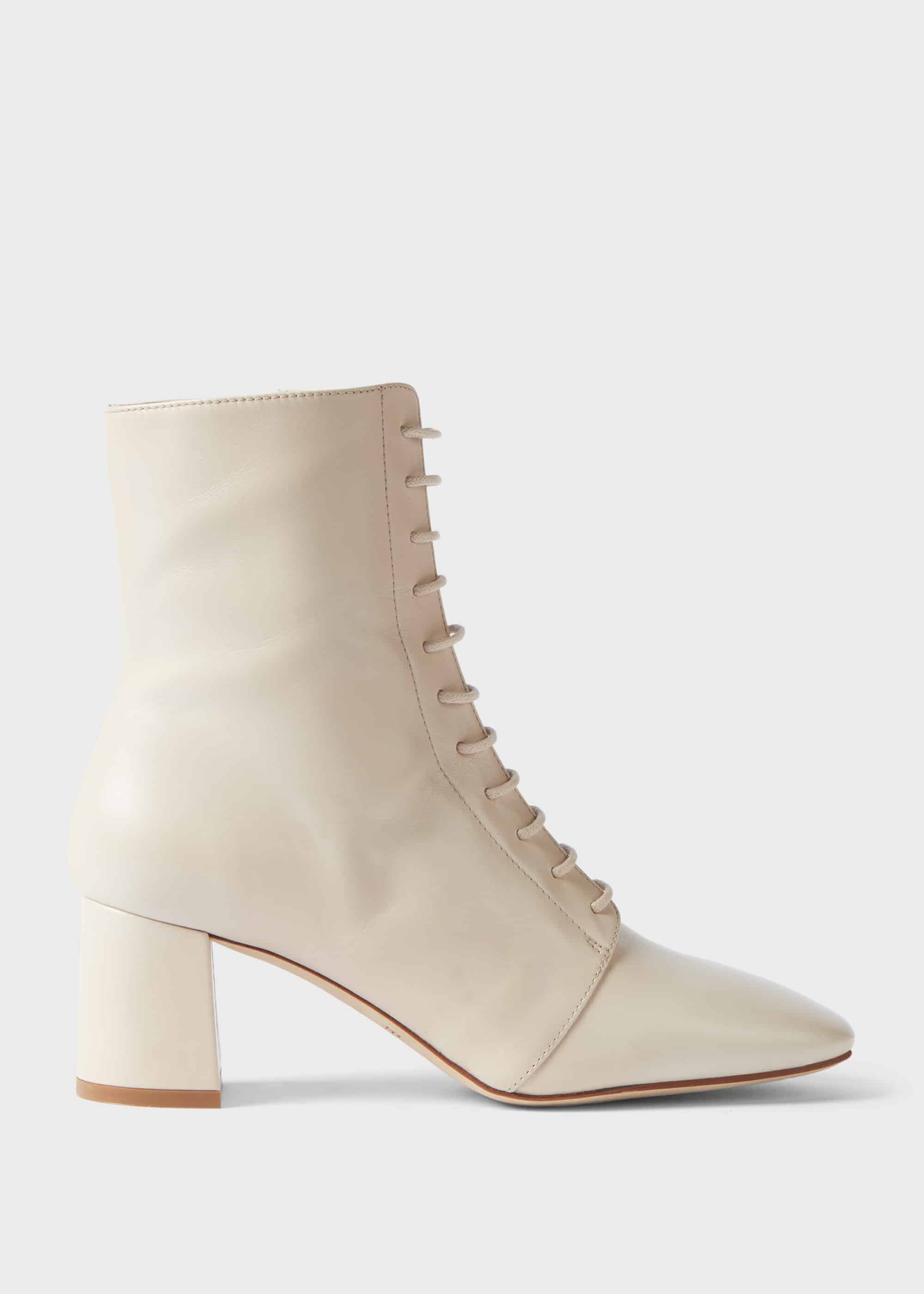 block heel lace up ankle boots