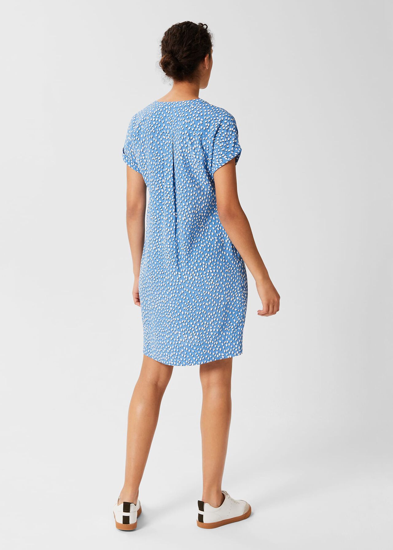 Cindy A Line Dress, Azure Blu Ivry, hi-res