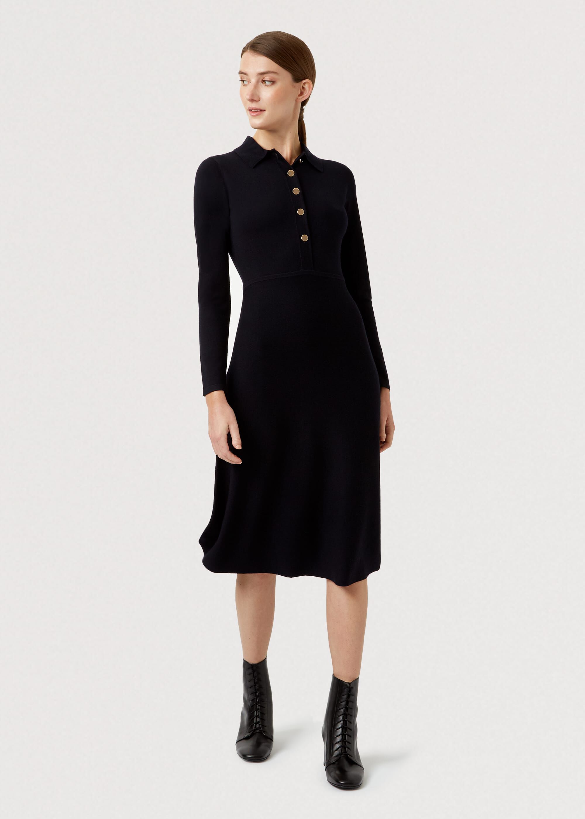 hobbs navy dress and jacket