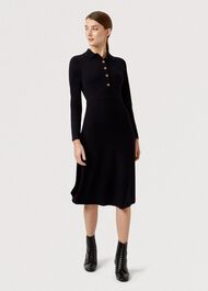 Raven Knitted Dress, Navy, hi-res