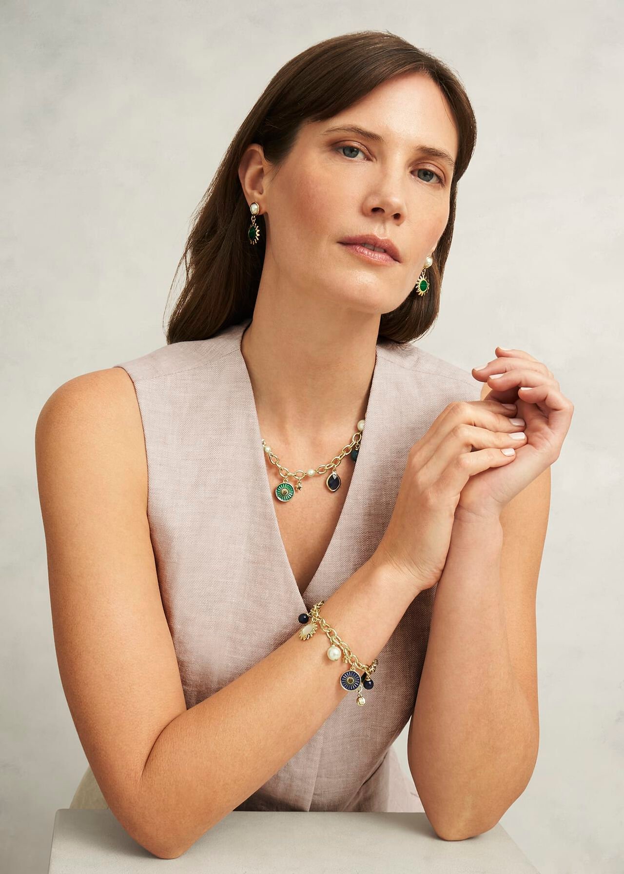 Amaya Necklace, Gold Multi, hi-res