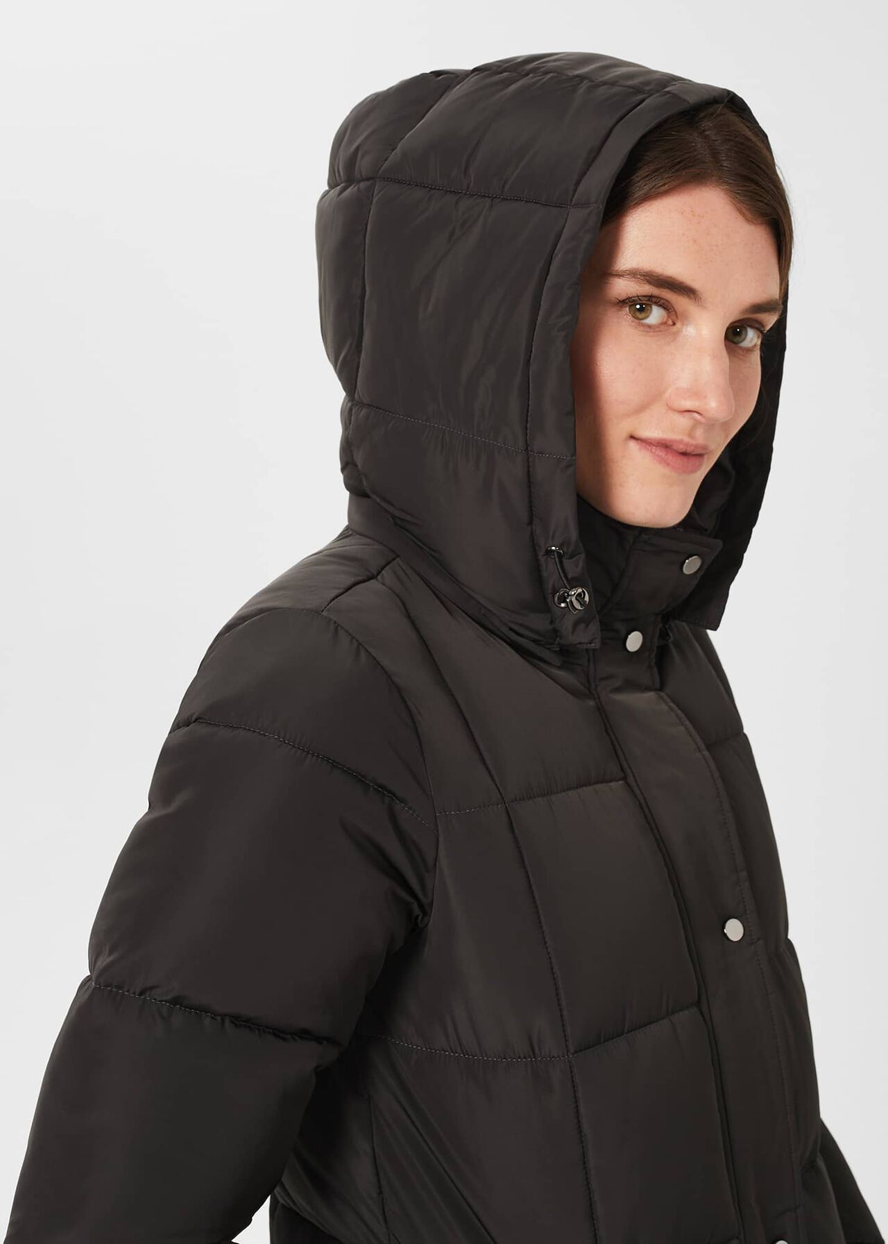 Jenn Water Resistant Puffer Jacket , Dark Charcoal, hi-res