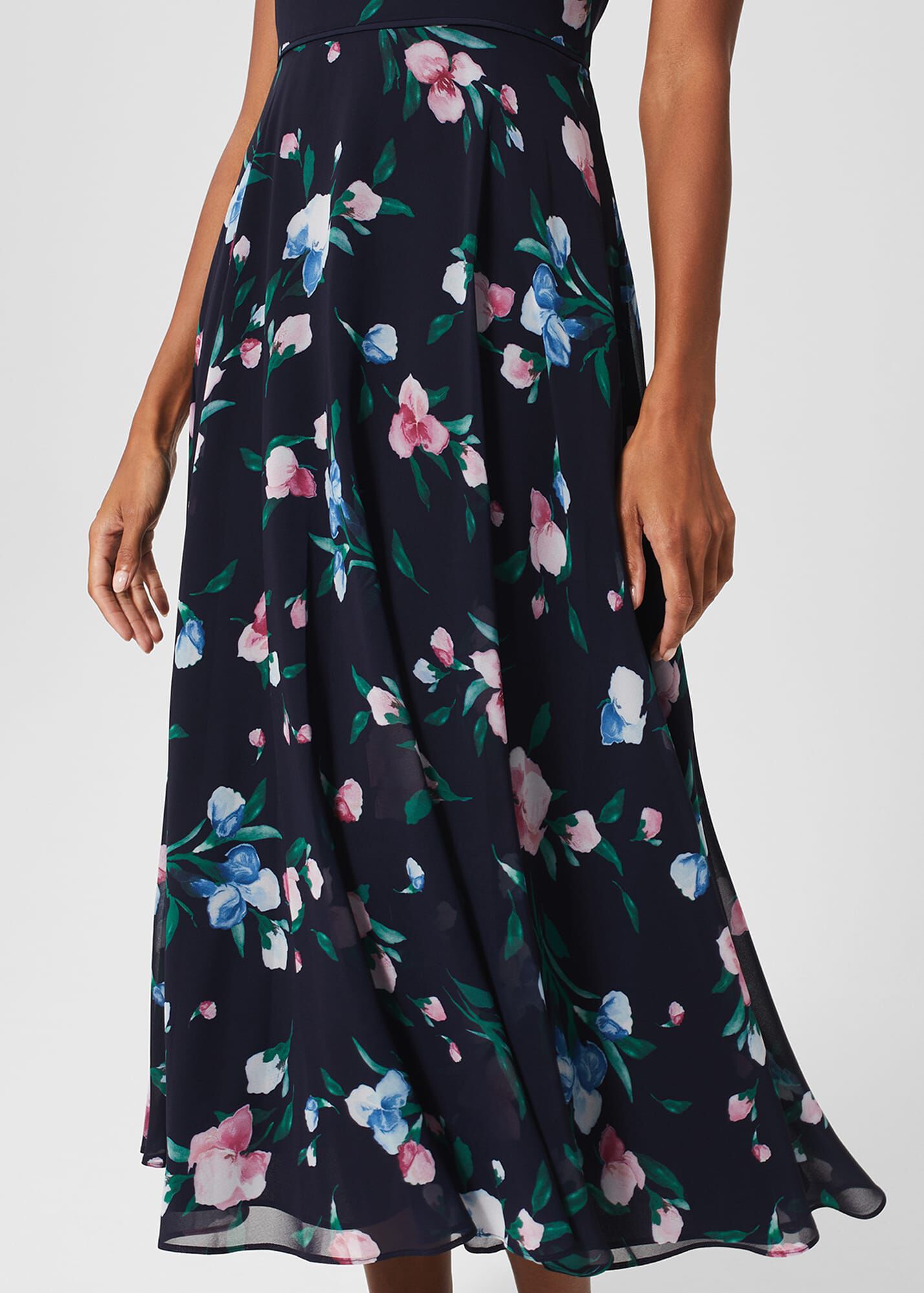 Hobbs carly dress navy multi sale