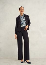 Petite Mel Wide Pants, Navy, hi-res