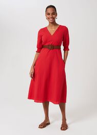 Tonicha Dress, Coral Red, hi-res