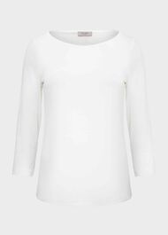 Sonya Plain Top, Ivory, hi-res