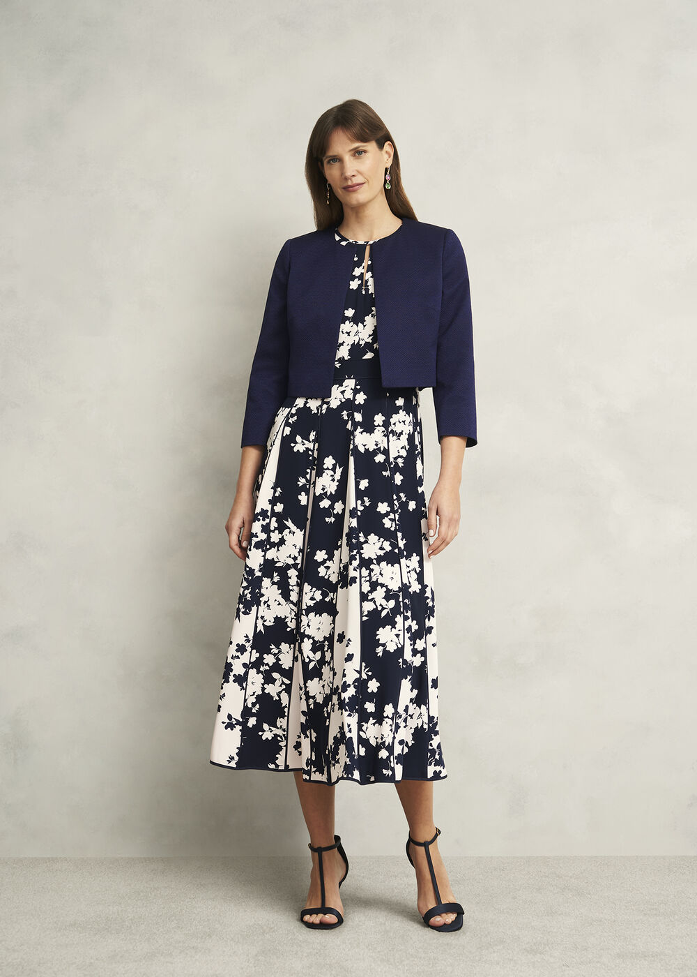 Elize Textured Jacket, Midnight Navy, hi-res