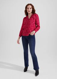 Gloria Blouse, Red Pink, hi-res
