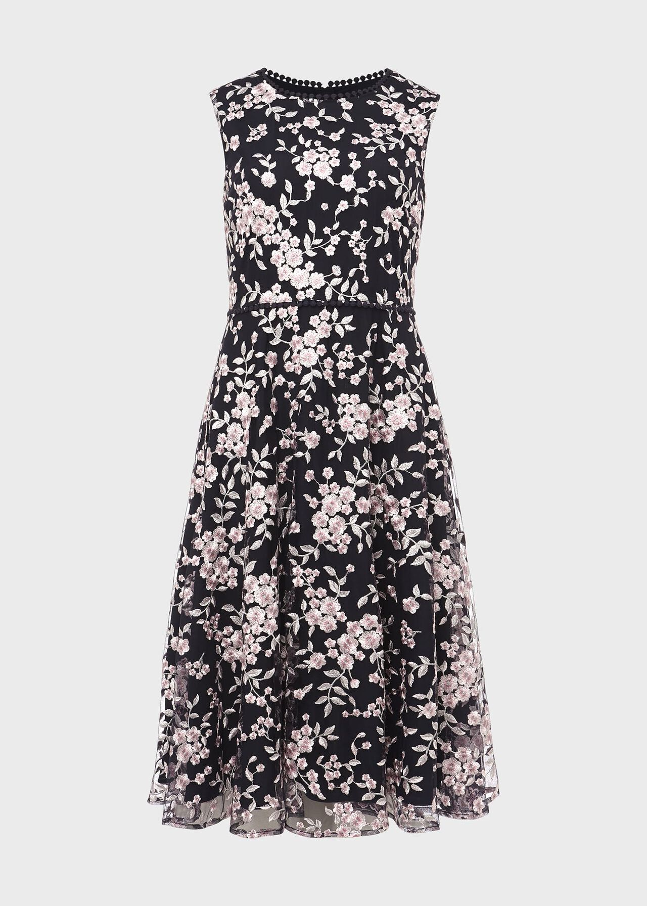 Scarlett Embroidered Dress, Navy Multi, hi-res