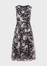 Scarlett Embroidered Dress, Navy Multi, hi-res