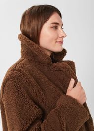 Clare Teddy Coat , Vicuna, hi-res