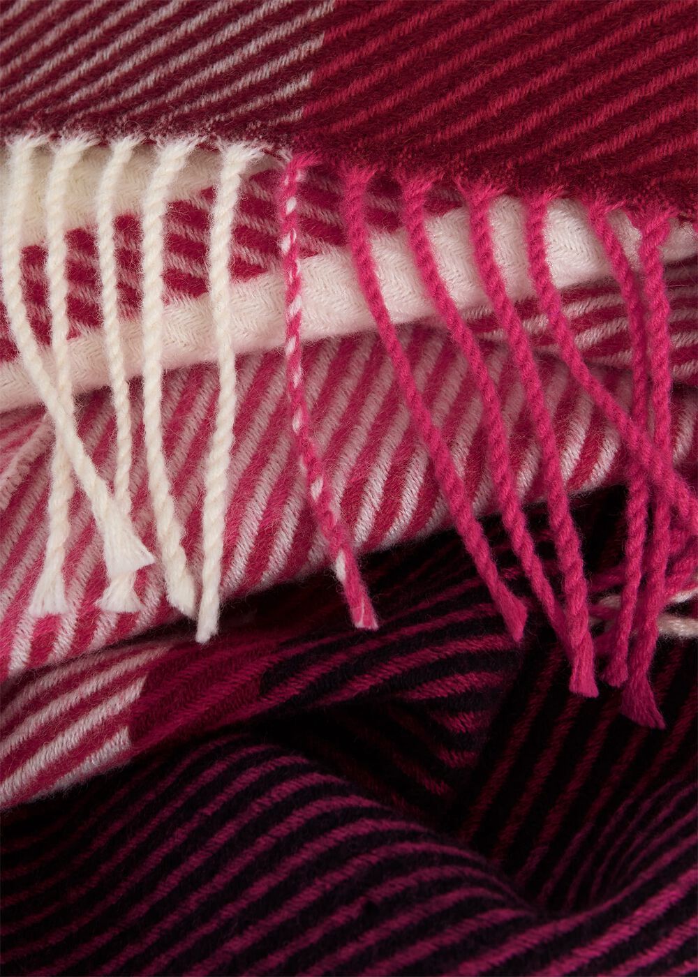 Clare Wool Blend Scarf, Pink Multi, hi-res