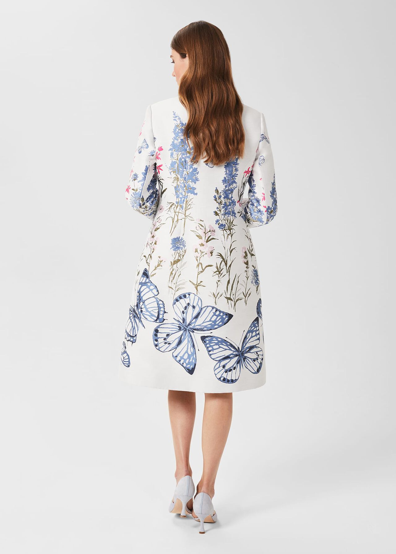 Jennifer Floral Jaquard Coat , Multi, hi-res