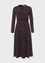 Sian Jersey Dress, Navy Multi, hi-res