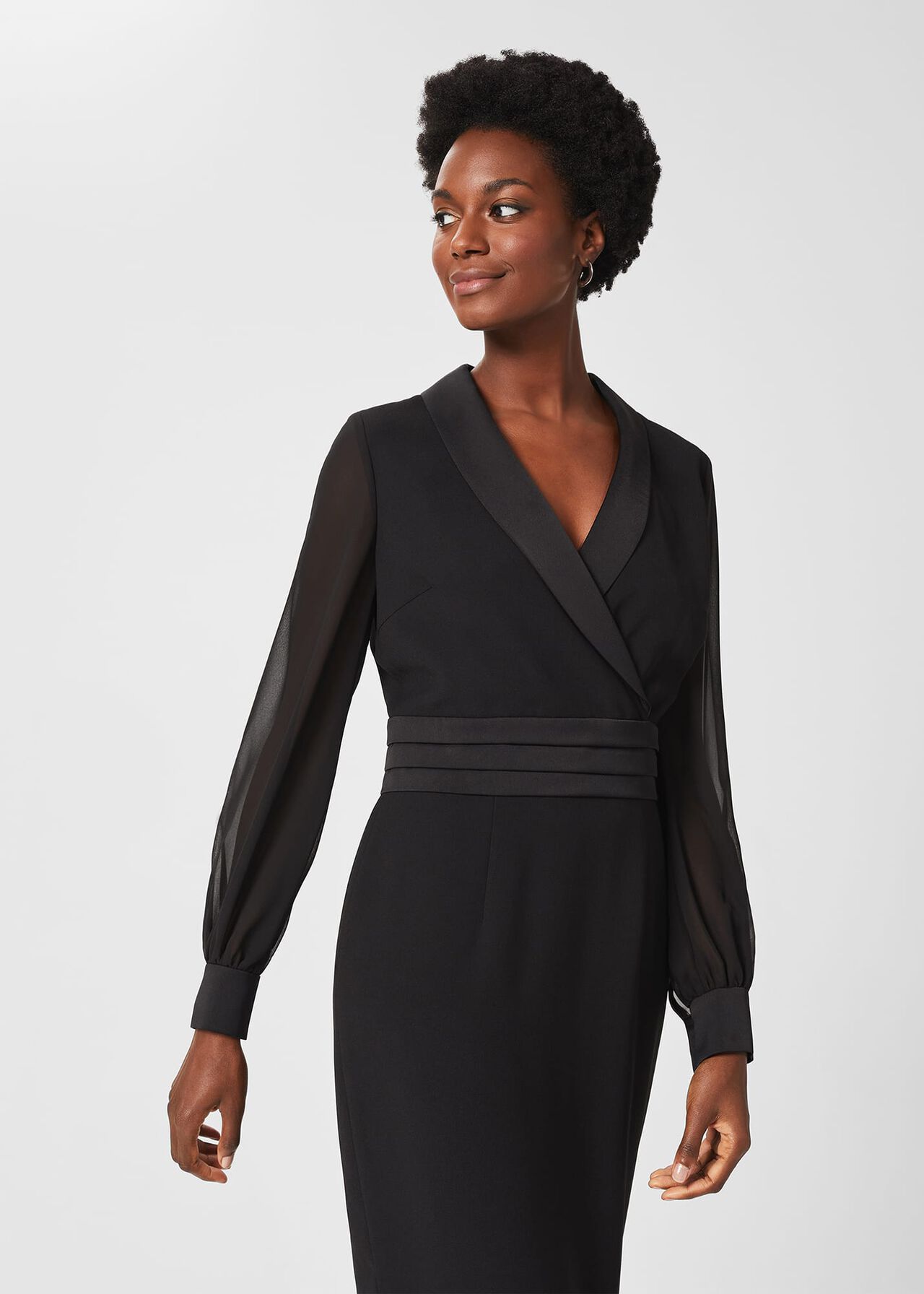 Fridah Tux Dress, Black, hi-res