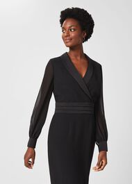 Fridah Tux Dress, Black, hi-res