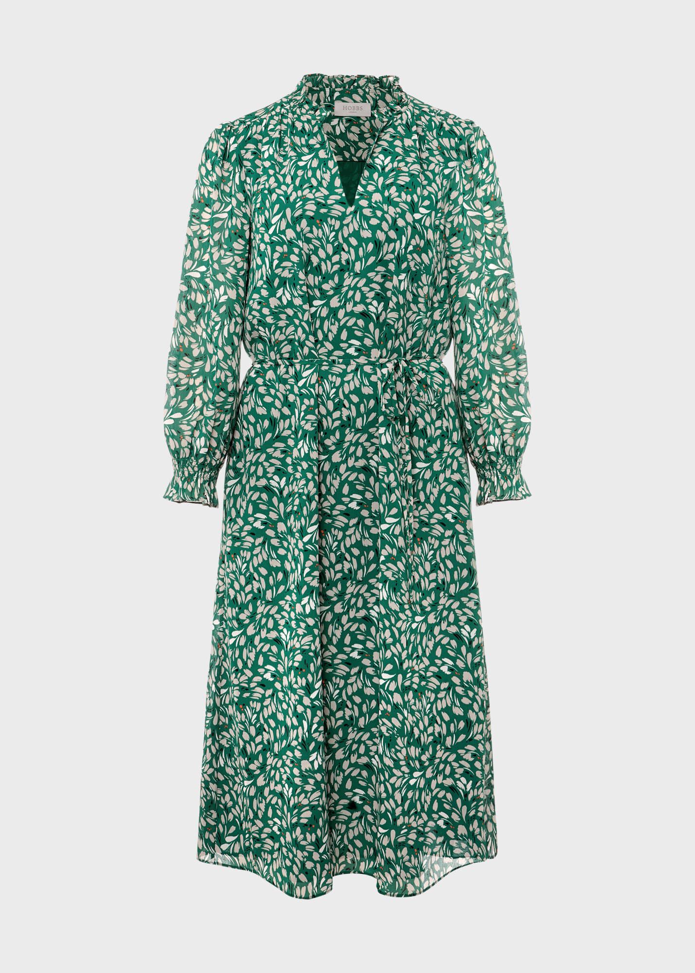 Hobbs green dress sale sale