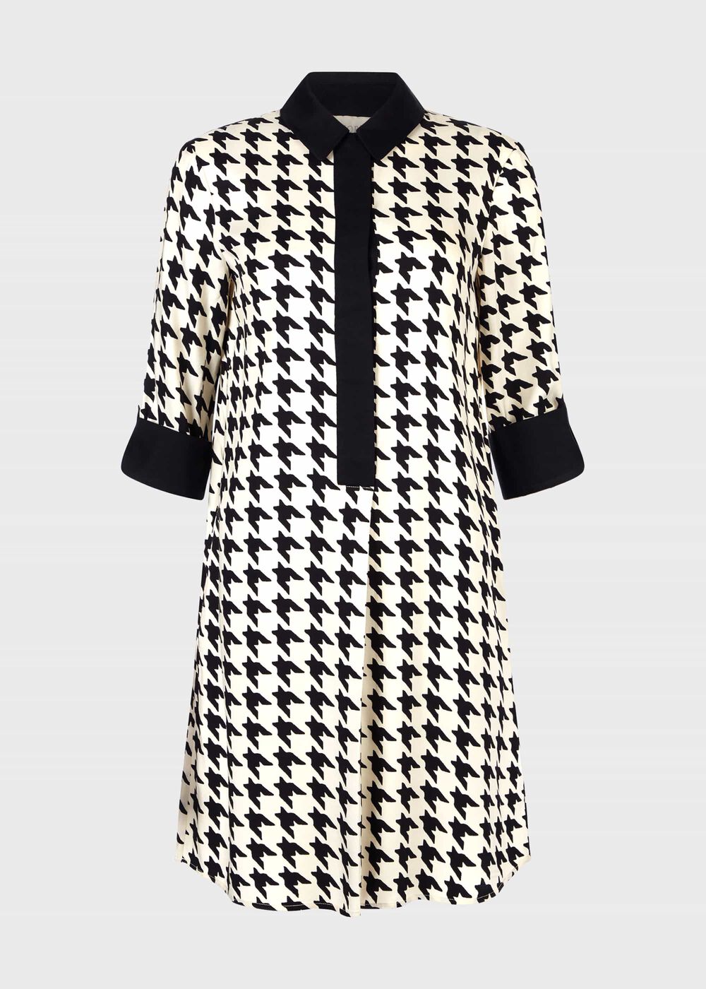 Marci Dogtooth Collar Tunic, Buttercream Blk, hi-res