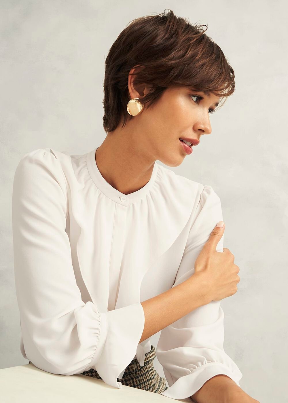 Maribella Blouse, Ivory, hi-res