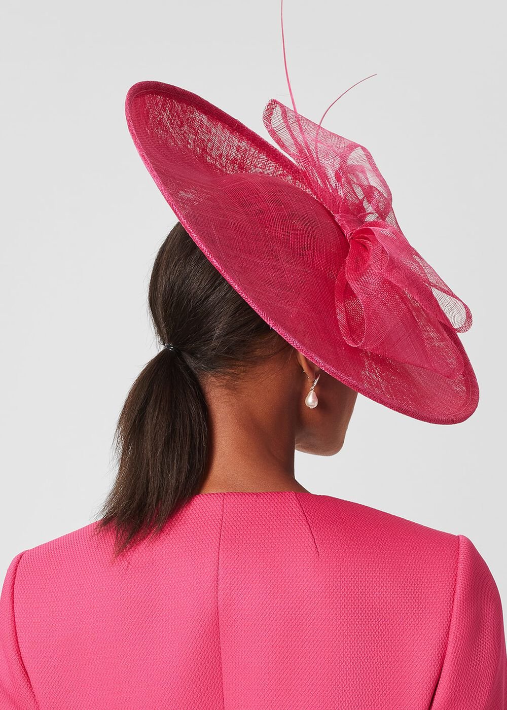 Victoria Fascinator, Bright Pink, hi-res