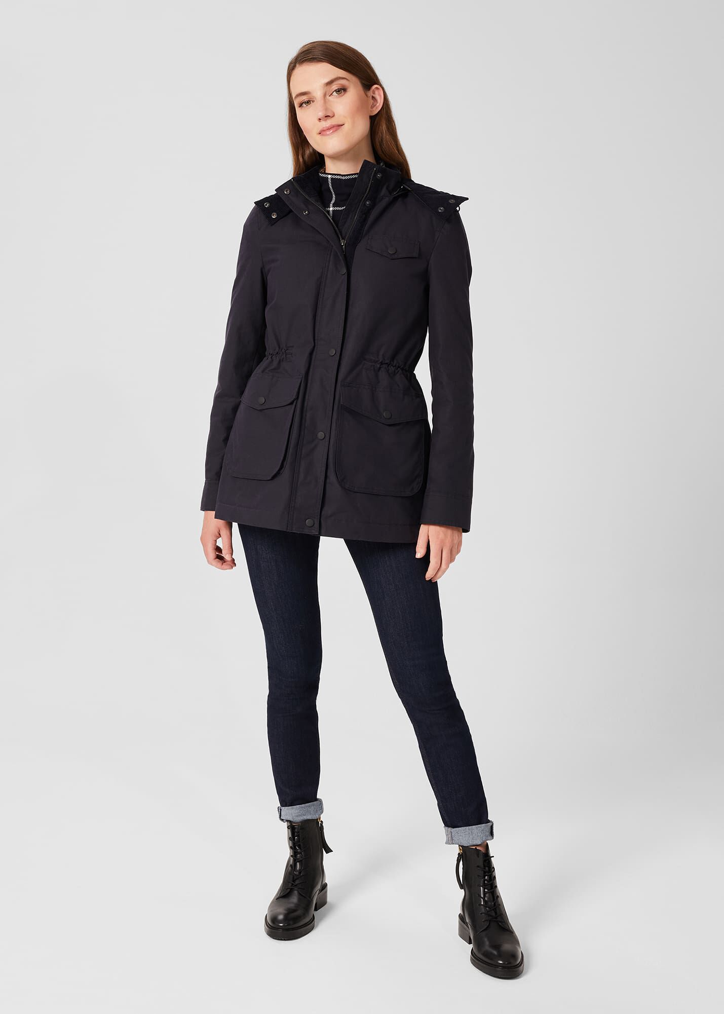 Hobbs navy bethany coat store