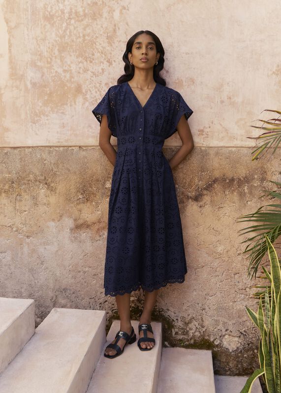 Morrab Cotton Broderie Dress