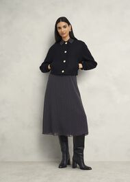 Longstock Dress, Black Ivory, hi-res