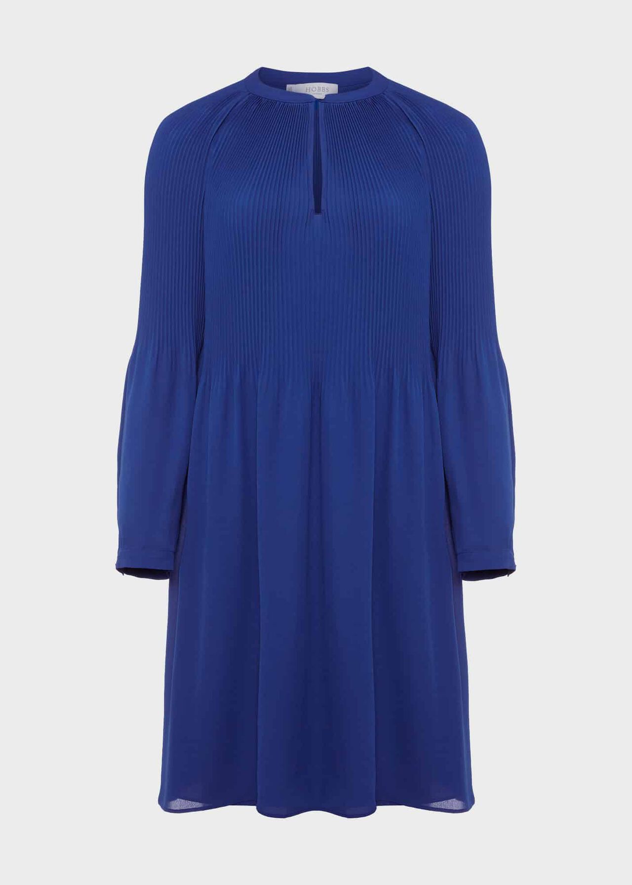 Mimi Pleat Dress, Cobalt Blue, hi-res