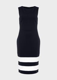 Betty Jersey Shift Dress, Navy Ivory, hi-res
