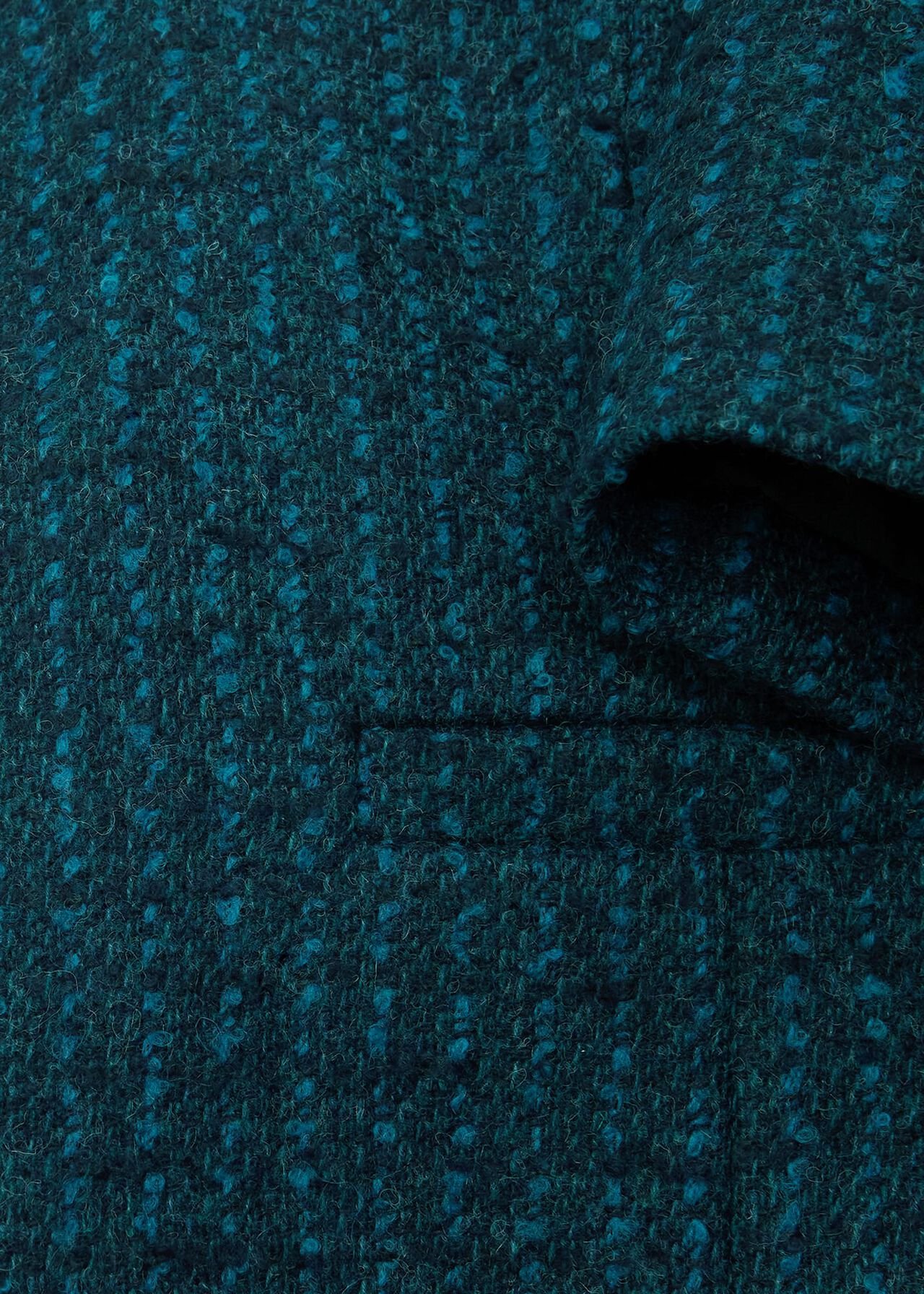Teia Wool Jacket, Deep Teal Blue, hi-res