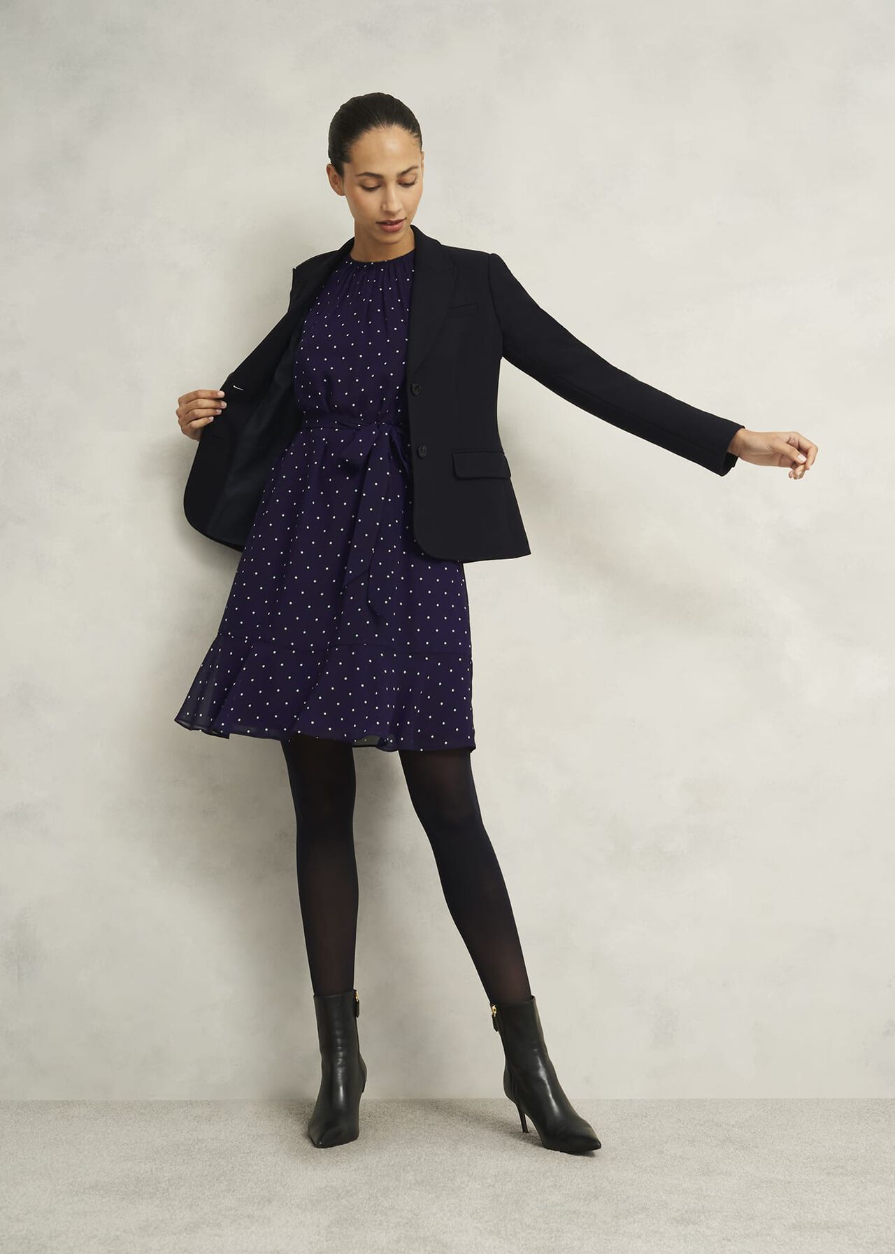 Rosie Dress, Navy Ivory, hi-res