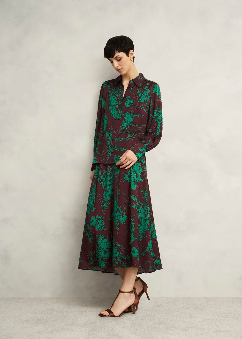 Grasmere Shirt, Brown Green, hi-res