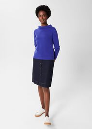 Audrey Wool Cashmere Jumper, Rich Cobalt, hi-res