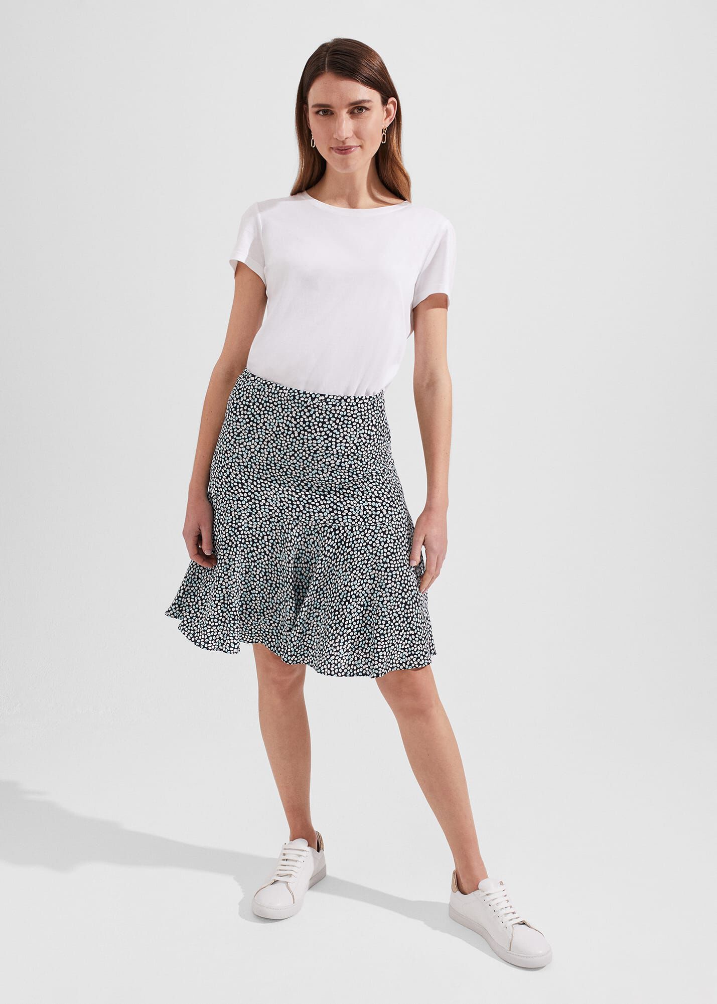 Hobbs polka dot skirt store