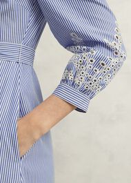 Juliette Cotton Dress, Blue Ivory, hi-res